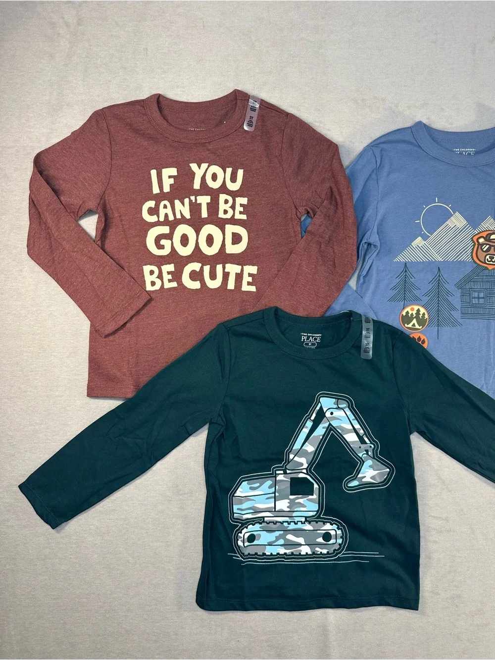 Three The Children's Place Long Sleeve Tees 3T - Children’s Graphics - Brand New